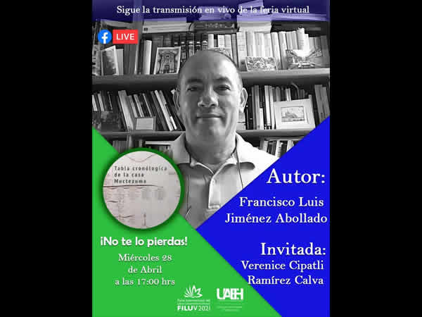 Presencia de la UAEH en el marco de la Feria Internacional del Libro Virtual FILU, Universidad Veracruzana.  Presentación Editorial virtual. Abril 2020