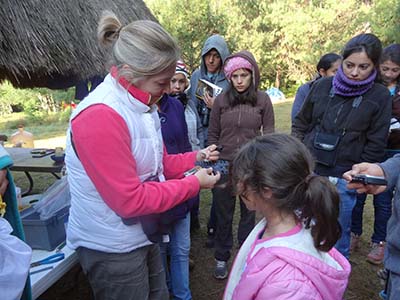 Trabajo en campo con estudiantes