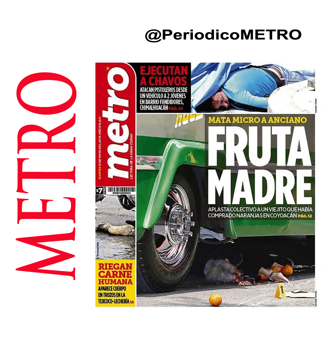 De a metro: pinturas sobre impresiones de titulares del periódico mexicano  metro